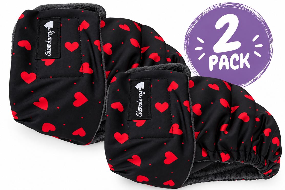 Glenndarcy WearWash No Tail Hole - Washable Dog Nappy with Built-In Absorbency - Medium Long Only