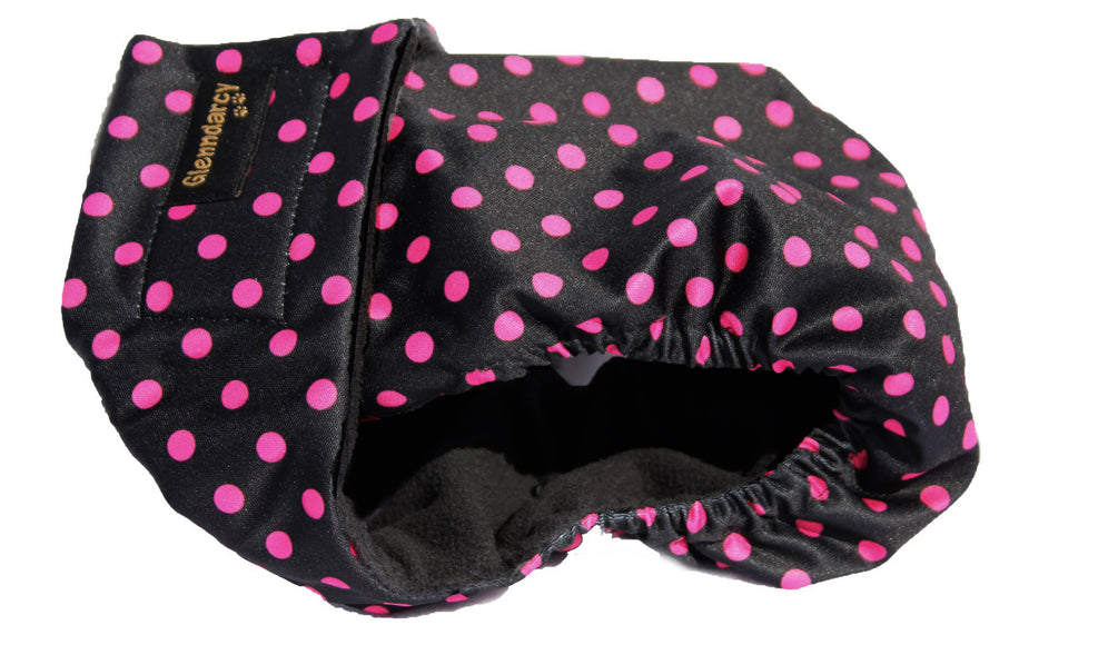 Black / Pink Dots - No Tailhole - Medium  ** Second SALE **