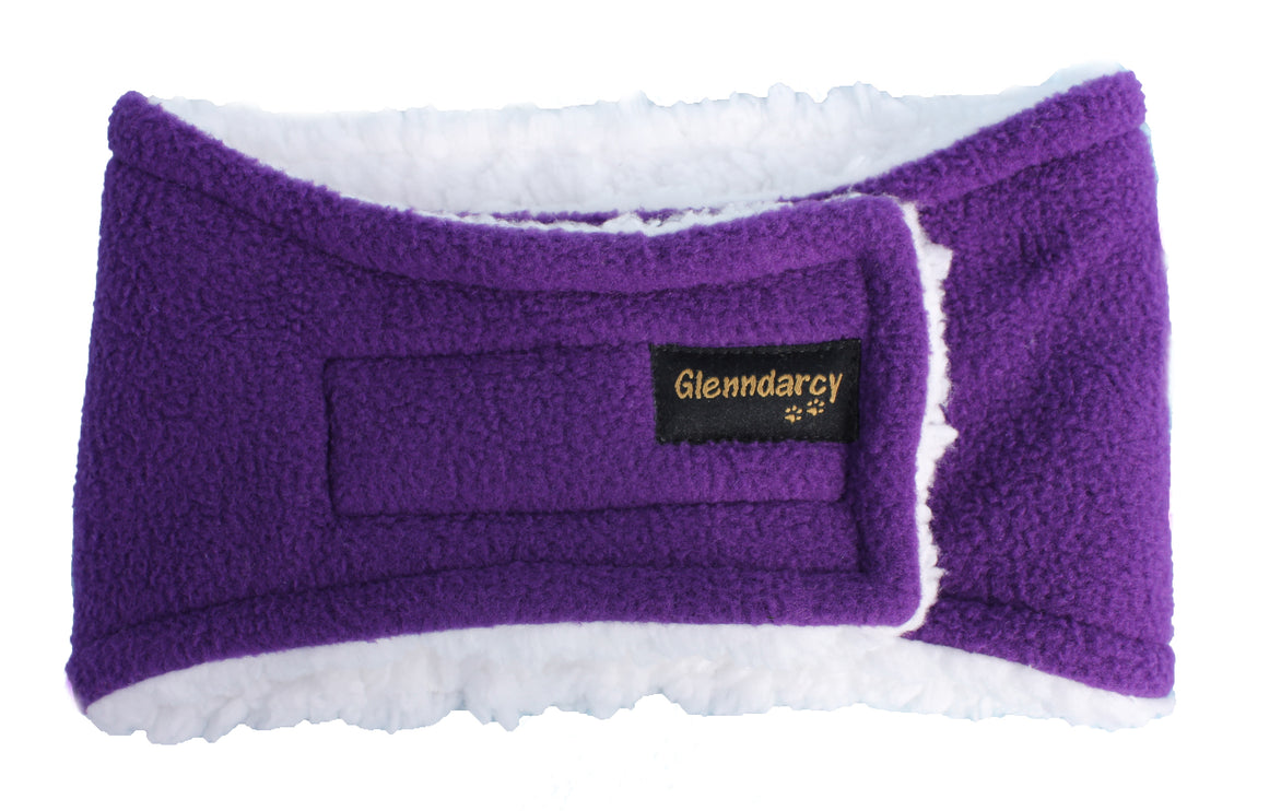 Non-Elastic Dog Belly Band - Fleece/ Sherpa lining - XS to Medium only