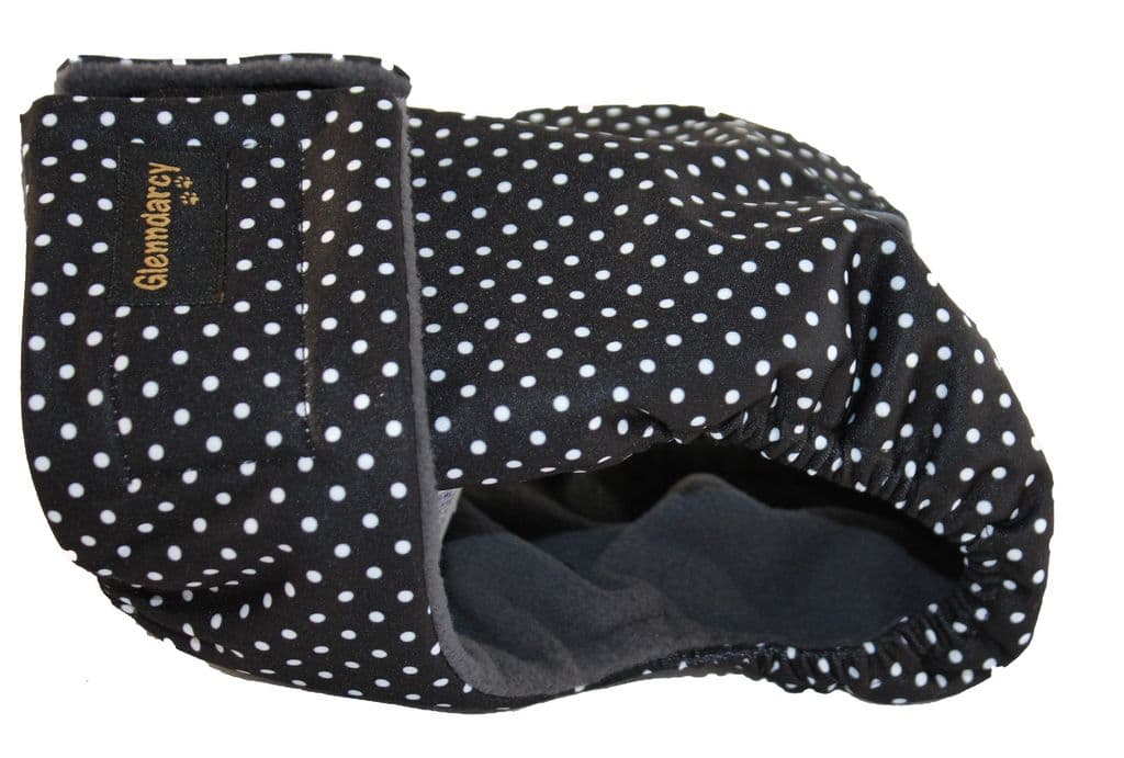 Black with White Dots - Female Dog Nappy