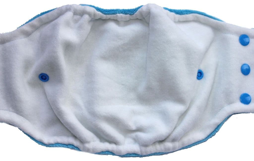 Caribbean Blue Minkie Plush Dog Belly Band - Poppers