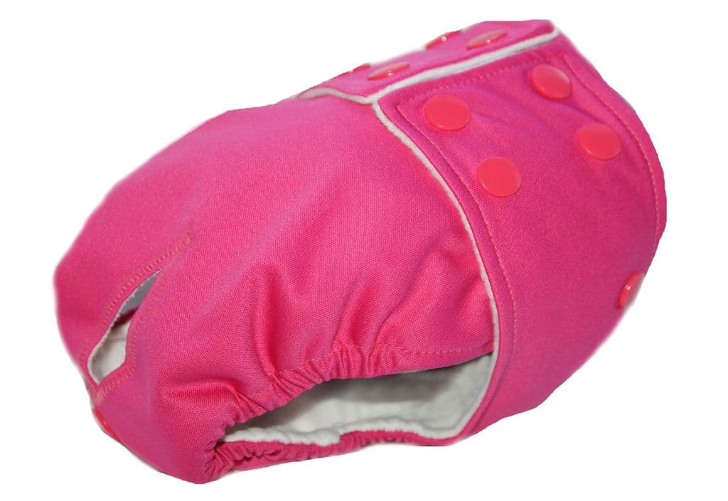 Cerise Female Dog Nappy - Poppers fastening - End of Line Sale