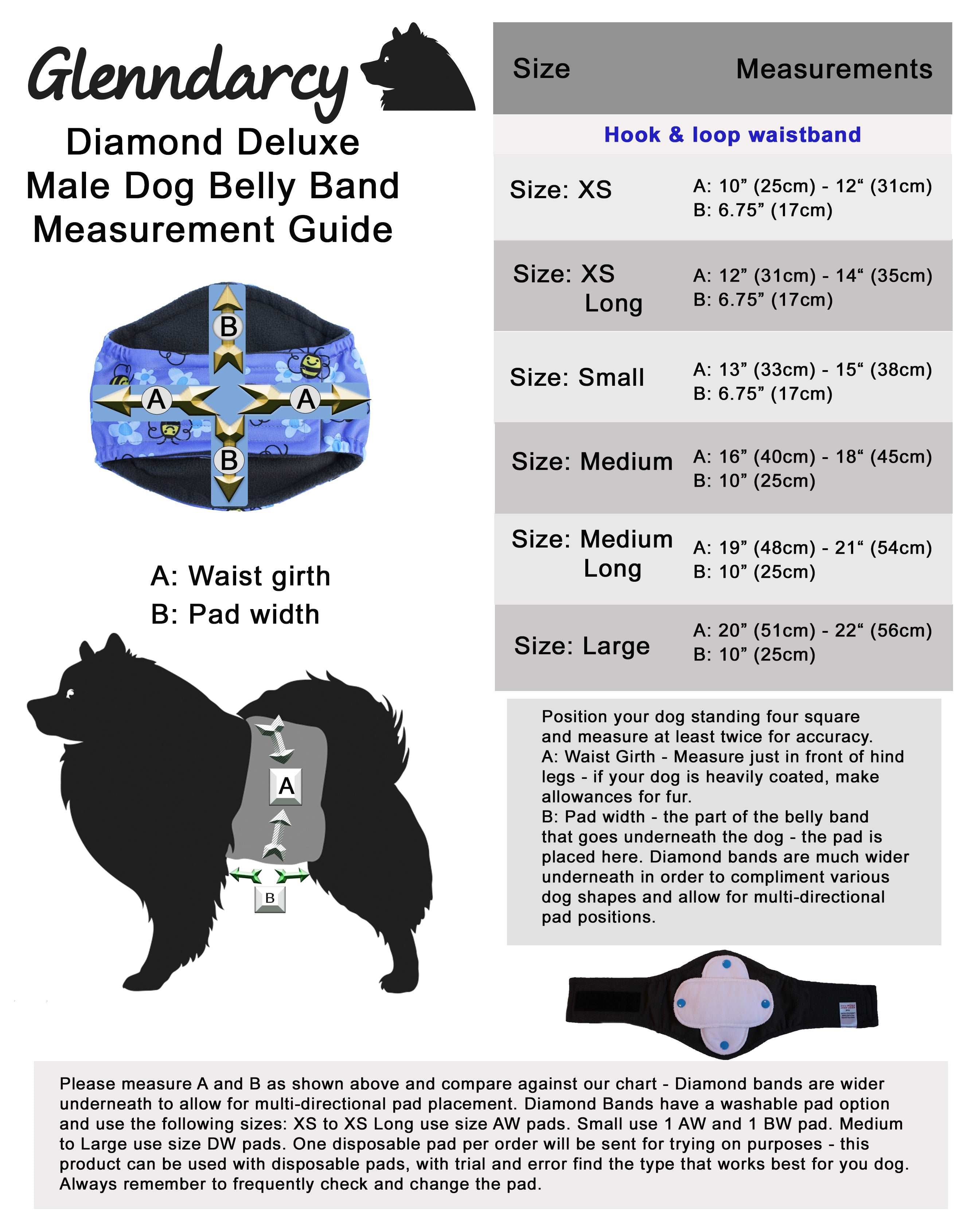 Comic Diamond Male Dog Belly Band