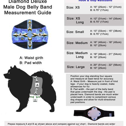 Patchwork Diamond Male Dog Belly Band
