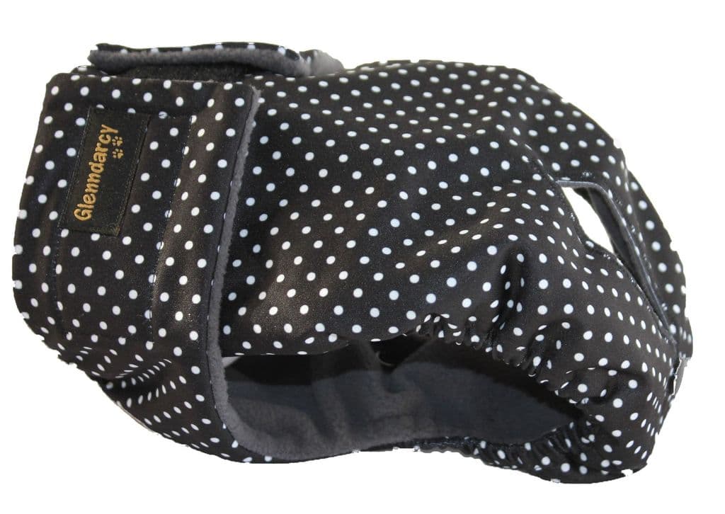 Black with White Dots - Female Dog Nappy