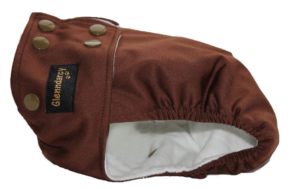 Coffee Female Dog Nappy - Poppers  ** SALE - STOCK CLEARANCE **