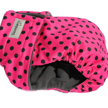 Pink Black Dots Female Dog Pants - NO TAILHOLE