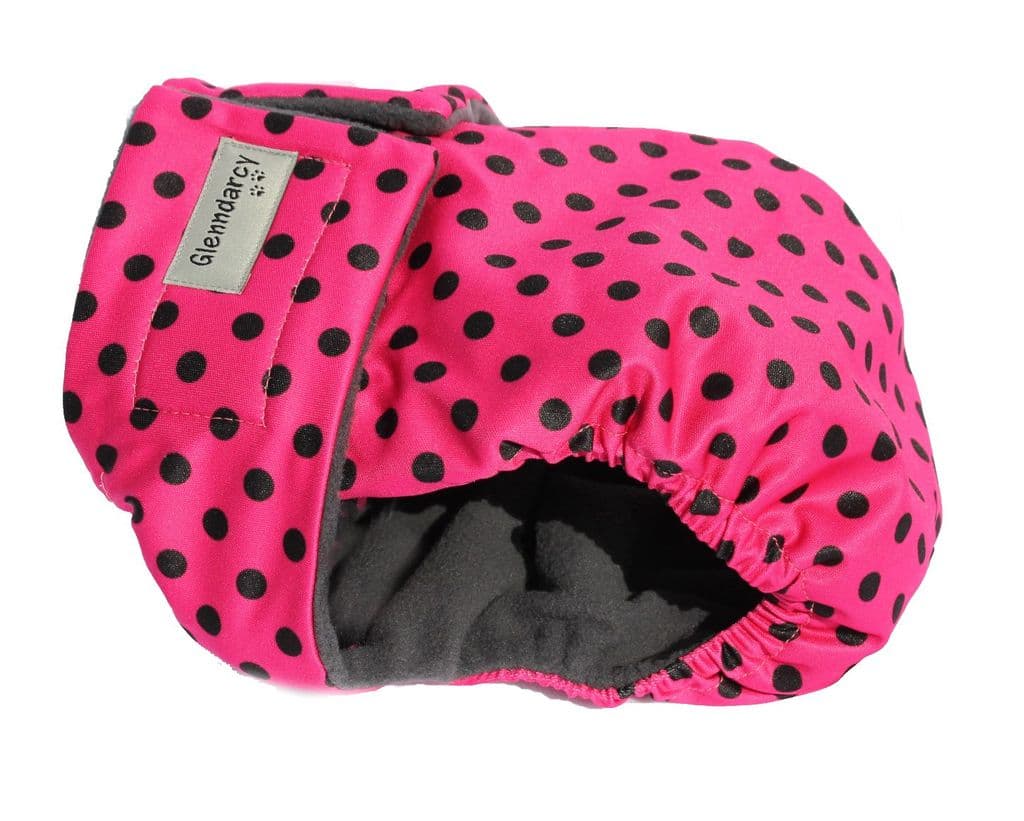 Pink Black Dots Female Dog Pants - NO TAILHOLE
