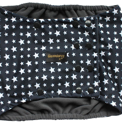 Starry Midnight Male Dog Belly Band - Poppers